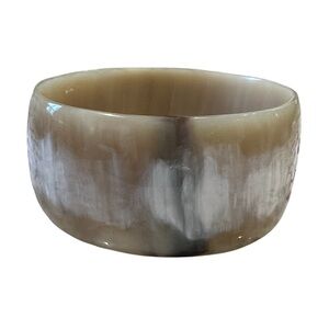 Water Buffalo Horn Brown and Cream Bangle